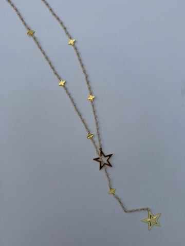 Pink star lasso necklace