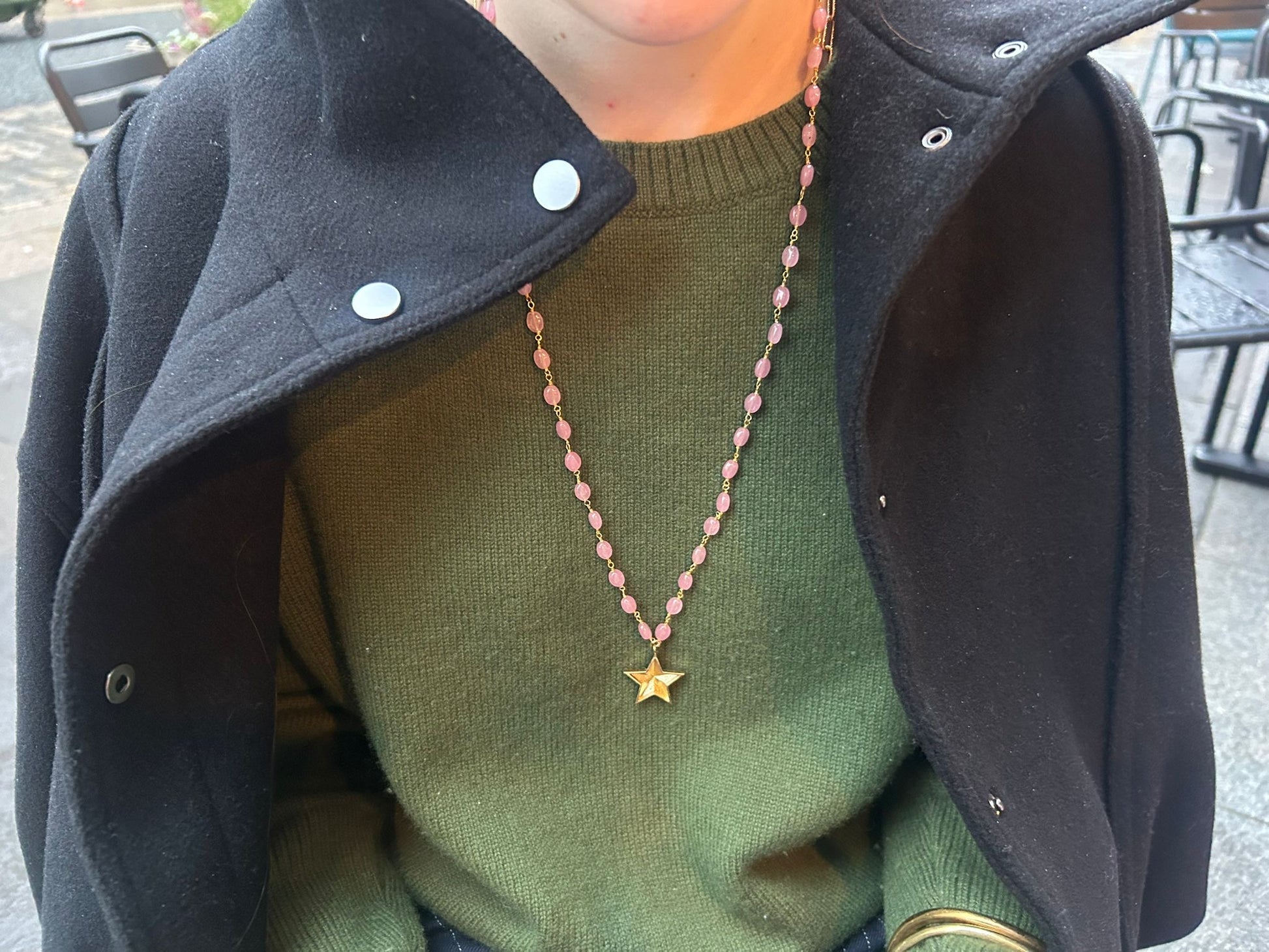 Long pink star stacker