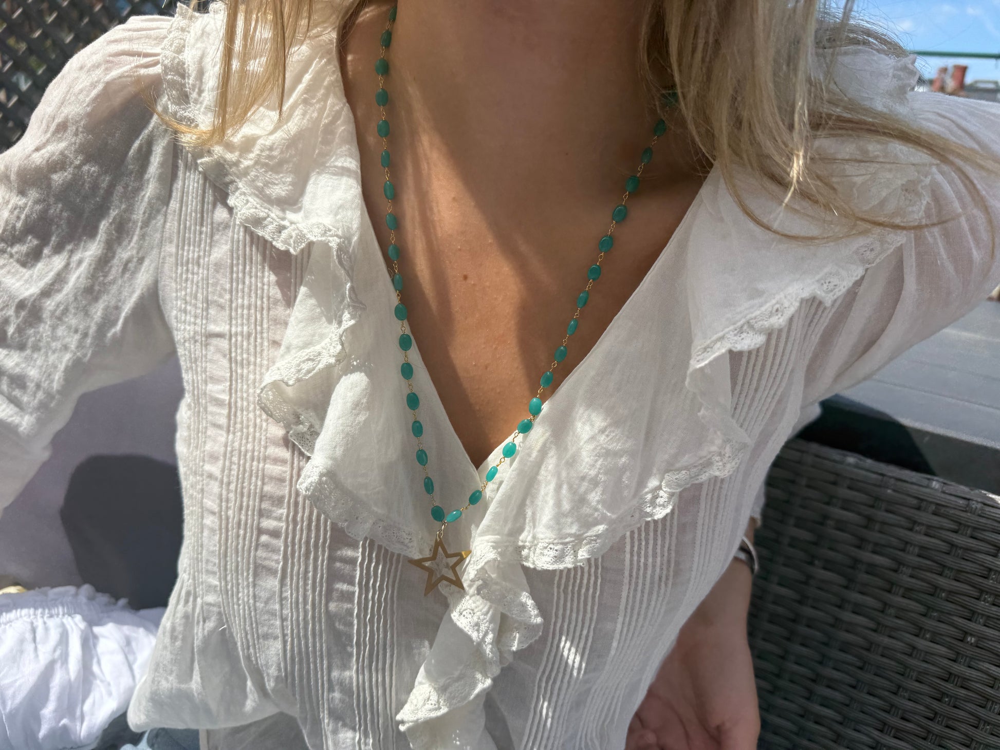 LONG TEAL STAR