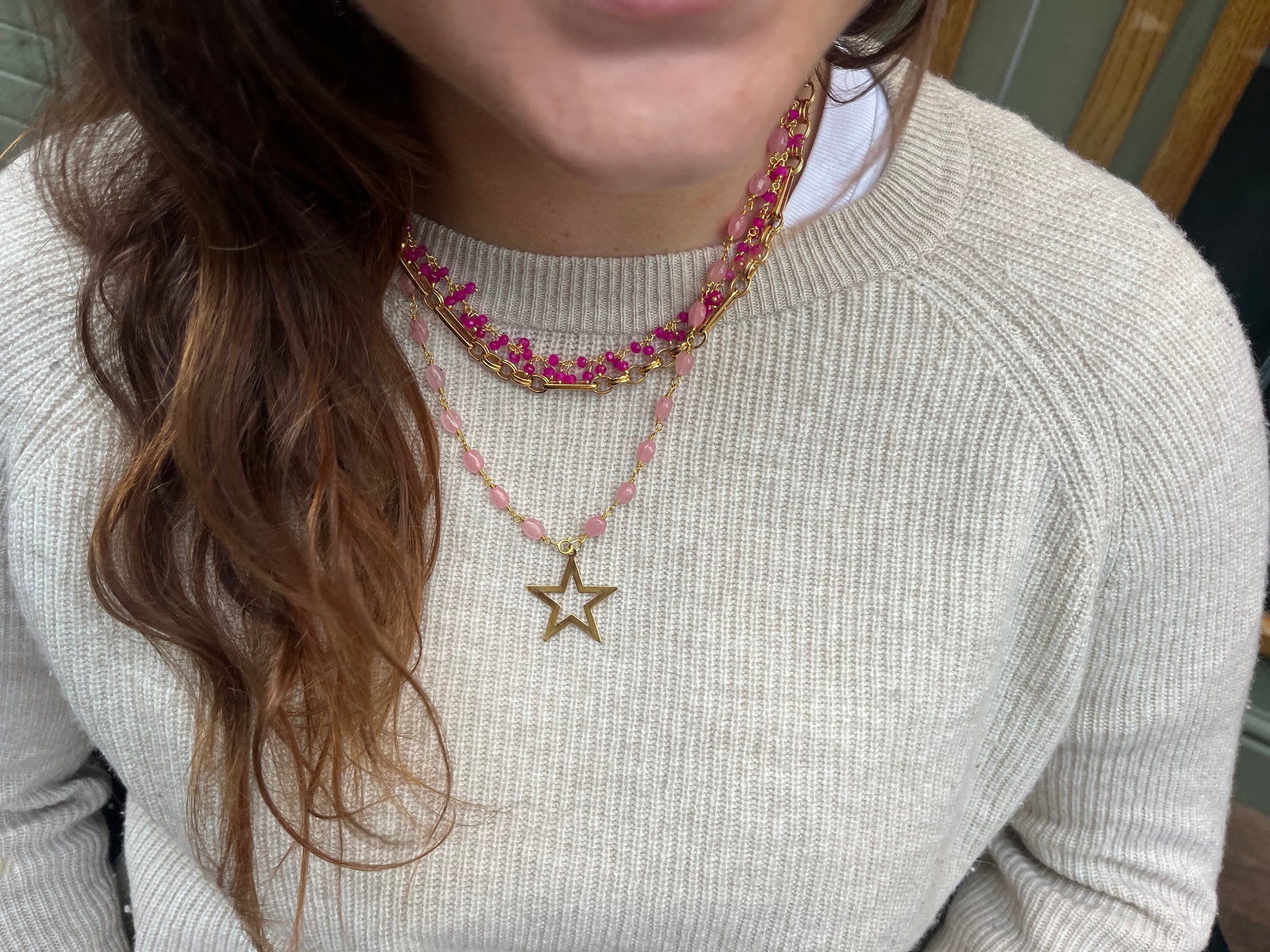 Candy pink star stacker