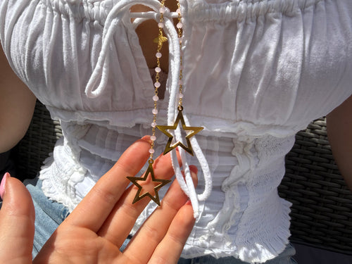 CANDY PINK STAR SCARF